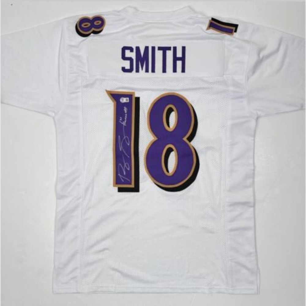 Roquan Smith Beckett Witnessed Autographed Jersey - White Baltimore Ravens